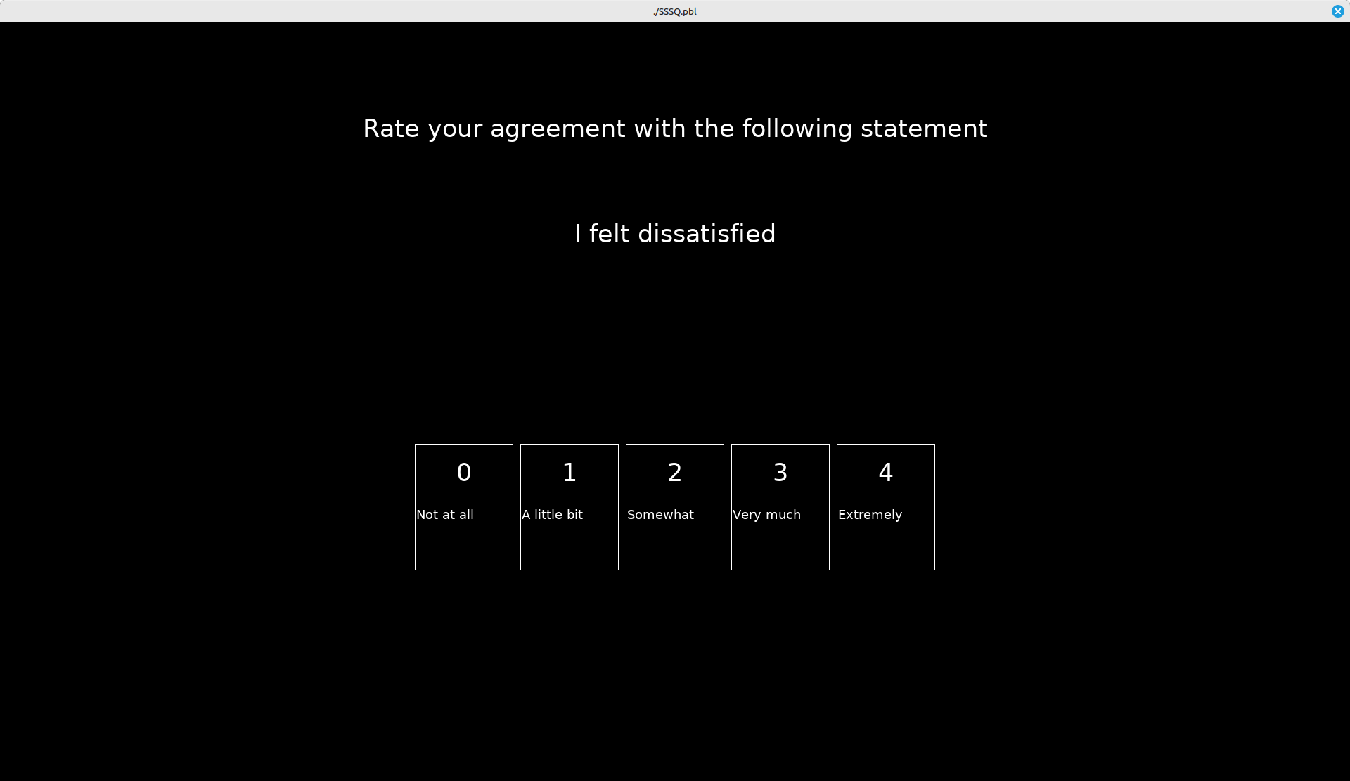 Short Stress State Questionnaire (SSSQ) screenshot