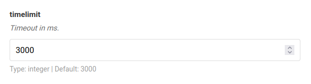 Integer parameter showing number input field with parameter name and description